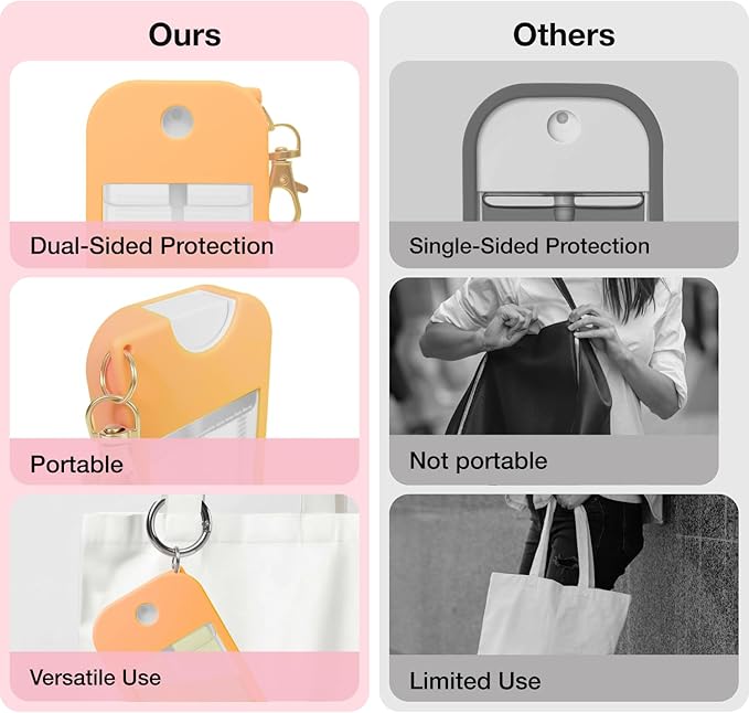 4 PCS Soft Silicone Case for Touchland Power Mist (1FL. OZ./30 mL), Protective and Stylish Case with Keychain Compatible with Touchland Hand Sanitizer Spray (Red/Orange/Pink/Black)