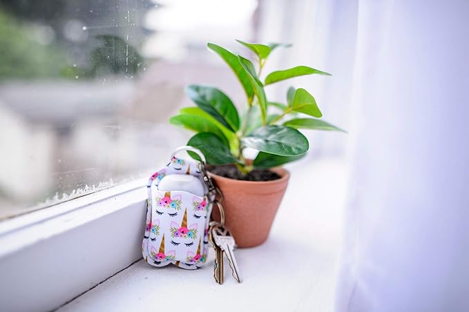 Daisy Lane Hand Sanitizer Holder for Backpack Kids Travel Size Baseball Softball Keychain