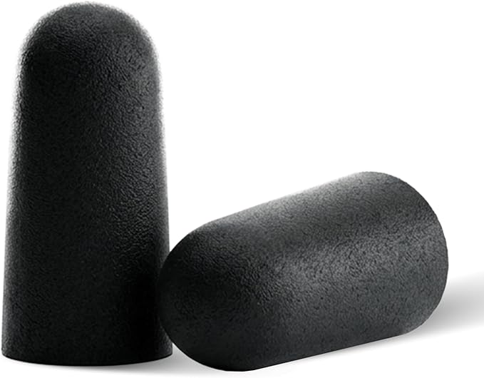 Happy Hippo Soft Foam Earplugs, 33 dB NRR, (6 Pair 12 Ear Plugs) Maximum Protection for Sleeping; Silence Snoring, Airplanes, Airports, Power Tools, Phone Conversations, Loud Work Environments (Black)