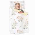 JumpOff Jo Nap Mat for Kids - Cozy Kids Rest Mat with Removable Pillow and Ultra Soft Blanket for Preschool, Daycare, and Sleepovers - Little Lamb