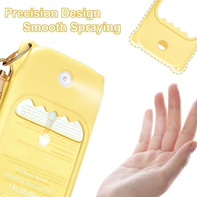 Hand Sanitizer Spray Case for Touchland Silicone Touchland Case Keychain Cute Hand Sanitizer Holder Keychain Compatible with Touch land Power Mist Gentle/Glow Mist
