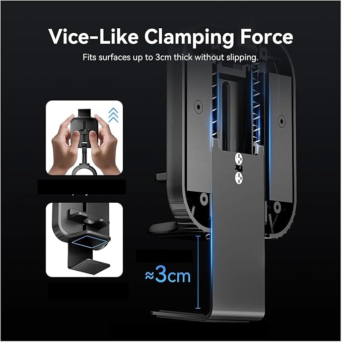 Magnetic Phone Holder - Desktop Hands-Free Detachable Mount for 17 16 - Flexible Travel Essentials for Airplane & Car