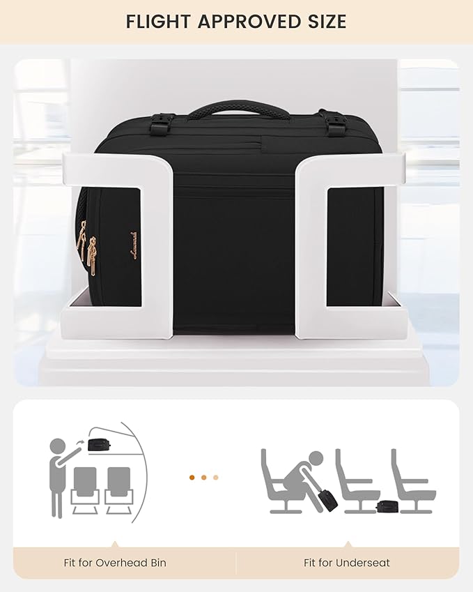 LOVEVOOK Travel Backpack For Women & Men with Waist Strap,50L Waterproof Carry On Backpack Luggage Travel Essentials Flight Approved,TSA Personal ltem Travel Bag Weekender Daypack with 3 Packing Cubes