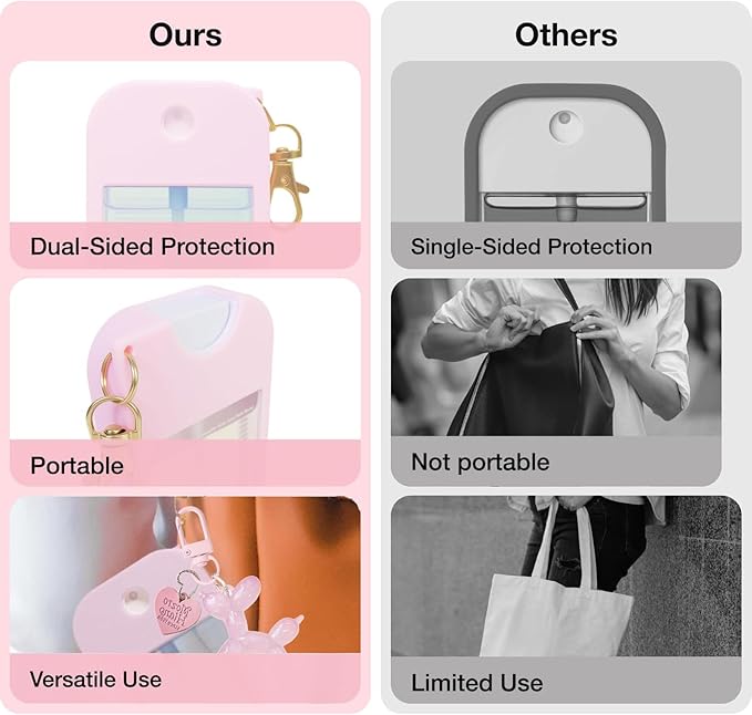 Silicone Case Compatible with Touchland Hand Sanitizer Spray, Protective Case for Power Mist and Glow Mist 1 fl oz