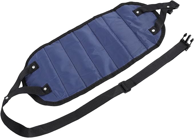 Foot Hammock, Breathable Mesh Travel Footrest for Airplane Office Home, with Anti Tip Structure, Lightweight Portable Design (Dark Blue)