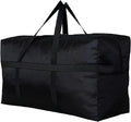 YiKitHom Extra Large Storage Duffle Bag with Zippers and Handles, Big Foldable Duffle Bag for Travel Black 60L