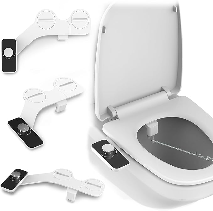Epica Bidet for Toilet Seat – Warm Water, Adjustable Pressure & Temperature Control, Handheld Sprayer, Easy Installation, Portable Eco-Friendly Bidet for Men & Women, Toilet Hygiene Solution