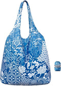 Nanobag Ultralight Foldable Tote for Women & Men, Reusable Grocery & Travel Bag, Packable Collapsible Compact Market Essential (Standard Porcelain)