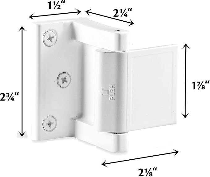 Berlin Modisch Door Lock Reinforcer Privacy Door Latch for in-Swinging Doors Extra High Resistance Home Door Security Lock White Finish