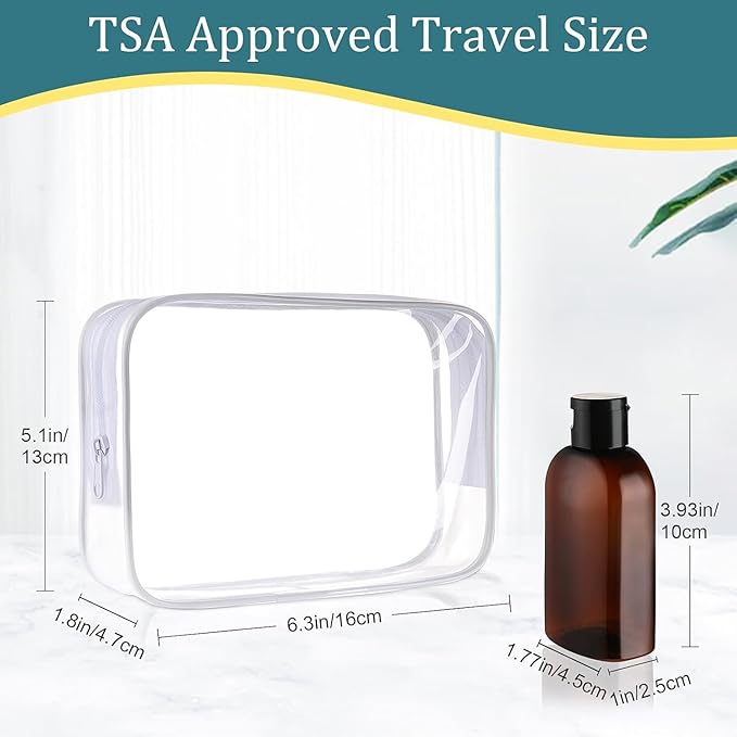 Cosywell Travel Bottles for Toiletries 5pcs 3.4oz TSA Approved Travel Shampoo Bottles Leak Proof Empty Lotion Containers with Flip Cap Small Plastic Squeeze Bottle(Brown)