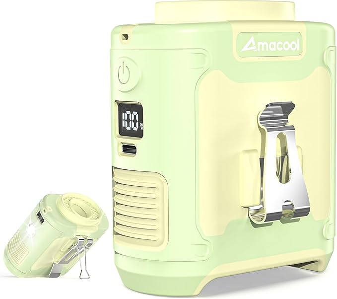 AMACOOL Portable Waist Fan Clip On, Father's Day Gifts for Dad Husband, 10000mAh Rechargeable Wearable Shirt Fan, Powerful Belt Fans, Birthday Gifts for Women Jobsite Travel Camping Essentials 2026