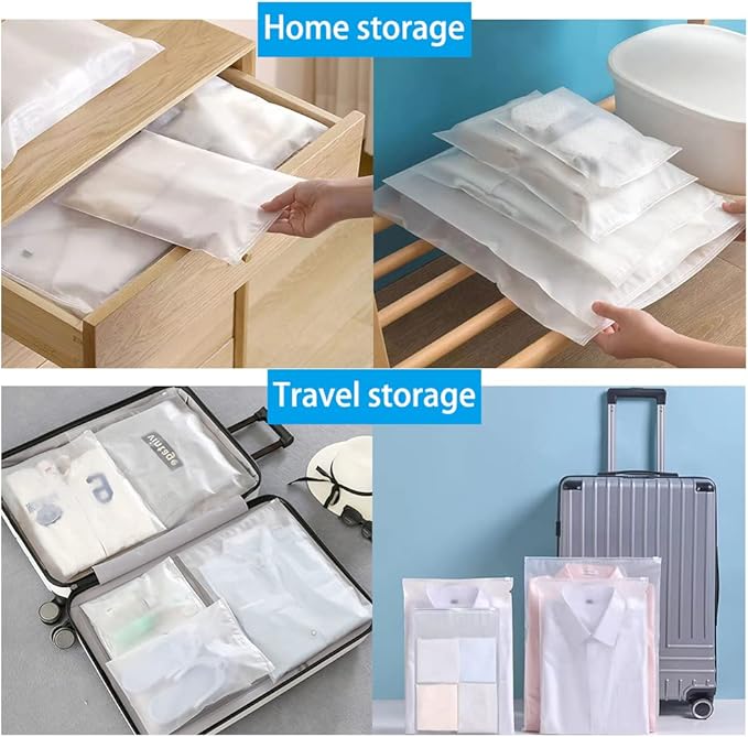 Belit 15 Pcs Clear Storage Bags, Large Size Packaging Bags, Plastic Bags for Sweaters, Shirt, Sheet, Blanket, 3 sizes 12x16 inch, 16x20 inch, 20x28 inch