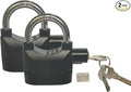 Alarm Lock 110dba Universal Security Alarm Lock System Anti-Theft for Door Motor Bicycle Padlock with 3 Keys (2PCS)