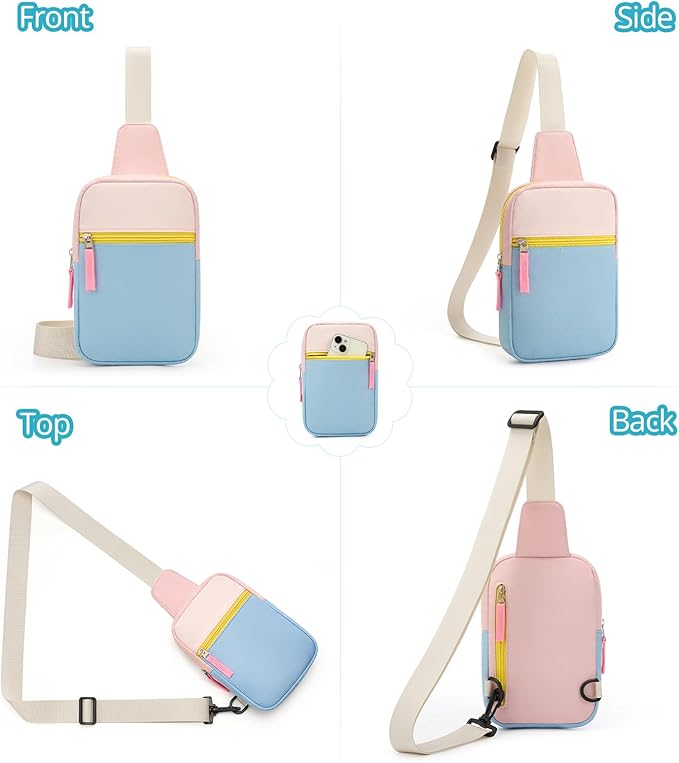 Mothers Day Gifts for Daughter, Birthday Graduation Gifts for 8 9 10 11 12 Year Old Teens Girls Her,Fanny Pack Sling Crossbody Bag Belt Bags Purse, Preppy Teen Girl Gift Trendy Stuff Travel Essentials