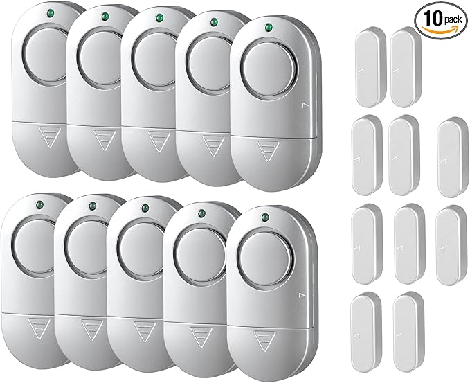 Window Door Alarm, Toeeson 120db Pool Alarm for Door, Door Security Alarms for Home