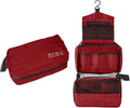 Travel toilet bag is used to store toiletries, Suitable for short-term travel use hanging toilet bag (Burgundy)