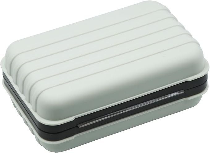 2 Pack Travel Soap Case Holder,Portable Soap Box with Draining Layer for Shower,Bathroom,Camping,Hiking,Gym (White)
