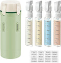 4 in 1 Travel Dispenser Bottle Travel Bottle Dispenser for Toiletries TSA Approved Leakproof with 4 Pack 30Ml Travel Size Pump Bottles & Labels, Suitable for Lotion Shampoo Conditioner Cream