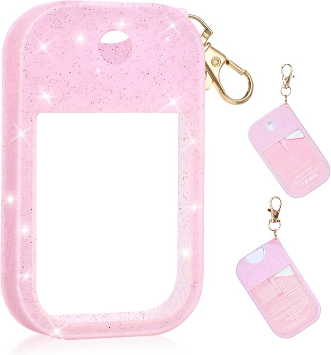 Silicone Case Compatible with Touchland Hand Sanitizer Spray, Protective Case for Spray 1FL. OZ., Sparkling Pink