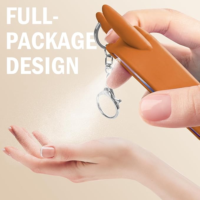 Silicone Case Compatible with TOUCHLAND 30ml/1oz Hand Sanitizer Spray, Vibrant Colors, Cute Style (Orange)