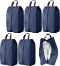 5Pcs Large Travel Shoe Bags Portable Travel Gifts Shoe Organizer with Zipper Closure, Waterproof Nylon Shoe Storage Organizer with Handle Travel Bags For Men and Women, Navy