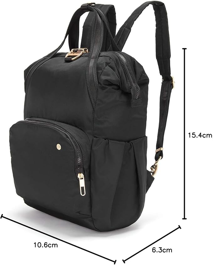 PacSafe Women's Citysafe CX 17L Anti Theft Backpack-Fits 16 inch Laptop, Black, One Size
