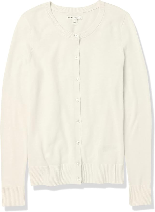 Amazon Essentials Women's Lightweight Crewneck Cardigan Sweater (Available in Plus Size)