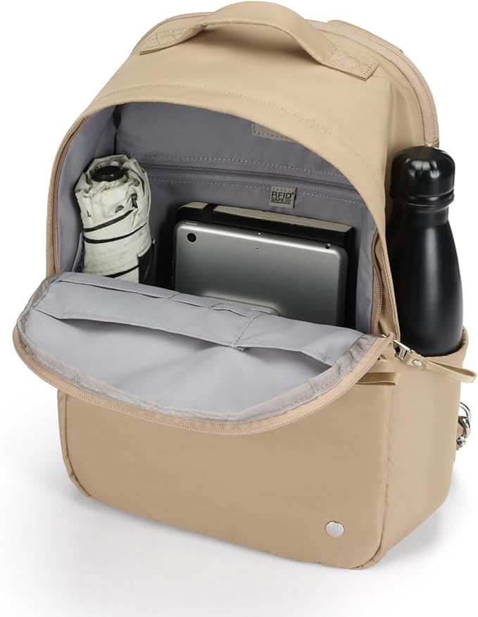 Pacsafe W 10L Anti Theft Backpack, Taupe