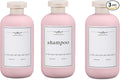 6.8oz Travel Bottles for Toiletries, Empty Plastic Squeeze Bottles with Flip Cap, Lotion Container for Toiletries Travel Size Shampoo and Conditioner (3 pack, pink)
