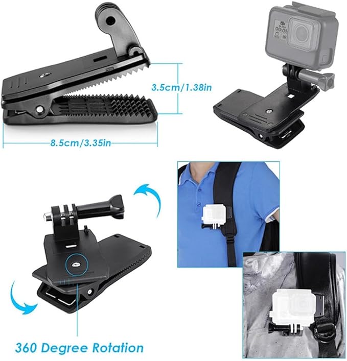 Reflex Camera 59-in-1 Action Camera Accessories Kit Compatible with GoPro Hero 13, 9-12, DJI Osmo Action 2, 3, 4, Pro 5, Insta360 Ace Pro/Ace Pro 2 Akaso and Other Sports Cameras & Durable Case