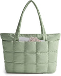 BAGSMART Expandable Tote Bag for Women, Puffer Work Tote Handbag, Quilted Carry On Bag for Travel Gym
