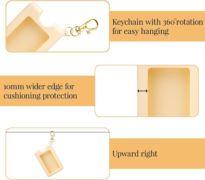 Silicone Case Compatible with Noshinku Pocket Hand Sanitizer, Protective Case with Keychain for Travel Size