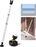 Heavy Duty Sliding Door Security Bar, Adjustable 23"-47" Security Window Stopper Jammer for Home & Travel, Door Lock Stick Bar with Anti-Slip 360° Base Fits All Floors, Hotel/Apartment Safety Device
