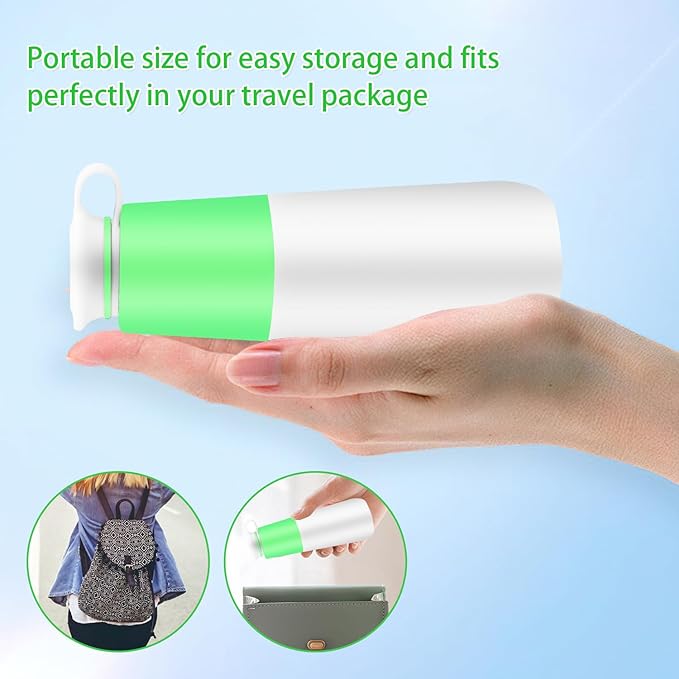 Portable Bidet - LLest Electric Rechargeable Mini Handheld Travel Bidet Sprayer with Travel Bag and USB Cable for Personal Cleaning | Women and Men | Baby & Postpartum Essentials(Green)