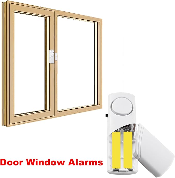2 Pack Door Window Alarm,Home Magnetic Sensor Alarm,Home Security System Alert, Door Sensor Alert for Kids Safety Toddler, House, Office