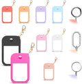 9 PCS Soft Silicone Case for Touchland Power Mist (1FL. OZ./30 mL), Protective and Stylish Case with Keychain Compatible with Touchland Hand Sanitizer Spray (9 Colors)