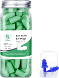 Lysian Earplugs Sleep Earplugs Noise Cancelling Ear Plug for Hearing Protection Snoring Sound Blocking 30dB Highest NRR 60 Pairs with 1 Pair Reusable Earplug, Green