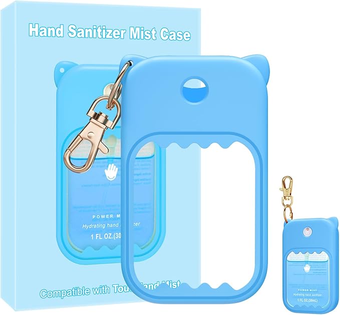 Hand Sanitizer Spray Case for Touchland Silicone Touchland Case Keychain Cute Hand Sanitizer Holder Keychain Compatible with Touch land Power Mist Gentle/Glow Mist