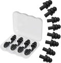 4Pairs Ear Plugs for Sleeping,Soft Silicone Earplugs Noise Cancelling,Black Earplug for Swimming Snoring Concerts Shooting Airplanes.