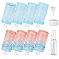 PACKISM 11 Pack Travel Pouches for Toiletries, 3 oz TSA Approved Liquid Containers, Leak Proof Squeeze Bags for Cruise & Camping, Space Saving Refillable Carriers, Active Mountain Cruise Ship