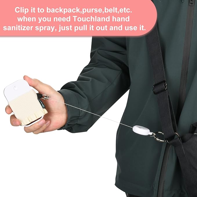 Beautyflier 4pcs Elastic Holder Sleeve for Touchland Power Mist Hand Sanitizer Spray, Cute Hand Sanitizer Holder for Gentle Mist, Glow Mist and Power Mist 1FL OZ, Best Gift for All Ages