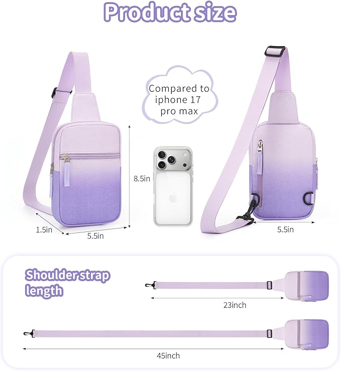 Mothers Day Gifts for Daughter, Birthday Graduation Gifts for 8 9 10 11 12 Year Old Teens Girls Her,Fanny Pack Sling Crossbody Bag Belt Bags Purse, Preppy Teen Girl Gift Trendy Stuff Travel Essentials