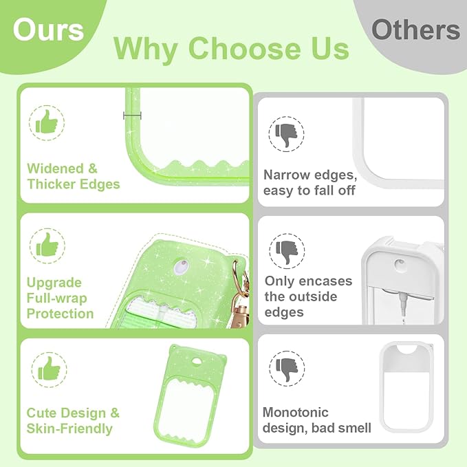 Hand Sanitizer Spray Case for Touchland Silicone Touchland Case Keychain Cute Hand Sanitizer Holder Keychain Compatible with Touch land Power Mist Gentle/Glow Mist
