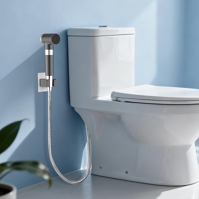 FEELSO Handheld Toilet Bidet Sprayer with Filter, Adjustable Water Pressure Filtered Jet Spray for Toilet with Leak-Proof Bidet Hose for Diaper Sprayer, Feminine Hygiene, Pet Shower & Muslim Shower