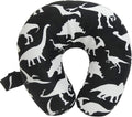 Wolf Essentials Kids Cozy Soft Microfiber Neck Pillow, Compact, Perfect for Plane or Car Travel, Dino