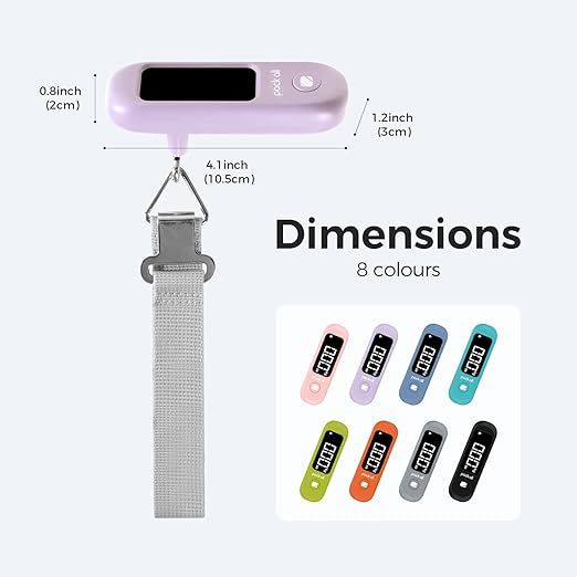 pack all 110 Lbs Luggage Scale, Digital Handheld Baggage Scale, Travel Suitcase Weight Scale with LCD Display, Battery Included, Purple