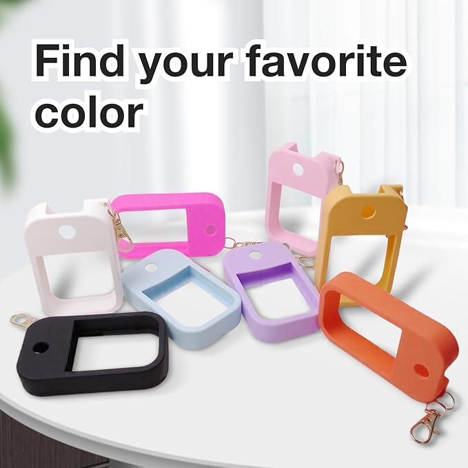 1 PC Soft Silicone Case for Touchland Power Mist (1FL. OZ./30 mL), Protective and Stylish Case with Keychain Compatible with Touchland Hand Sanitizer Spray (Purple)