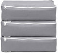 Packing Cubes Bag Pure Canvas Travel Organizers (13"x10"x3") with Durable YKK Zippers for Clothes, Shoes & Luggage Storage (Set of 3 (Medium), Gray)