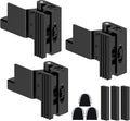 Upgraded Portable Security Door Reinforcement Lock - No Drilling Flip Lock Latch Prevents Unauthorized Entry Fits Inward-Opening Doors, Apartment, Hotel, Travel (Black-3 Pcs)