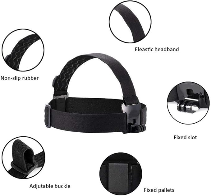 Head Mount Strap Chest Strap Mount Compatible with Gopro Hero 13 12 11 10 9 8/AKASO EK7000 Brave 4 7LE/DJI Osmo Action 5 Pro/ODDV/Hiicam/Apexcam Action Camera